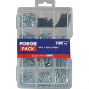 image of Forgefix 1200 Piece Nail and Panel Pin Assortment