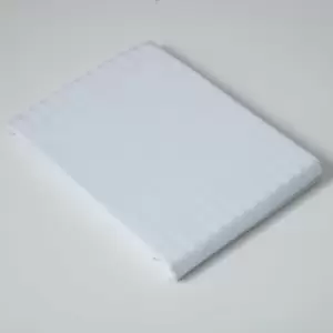 Image of Belledorm - 540 Thread Count Satin Stripe Flat Sheet (Single) (White) - White