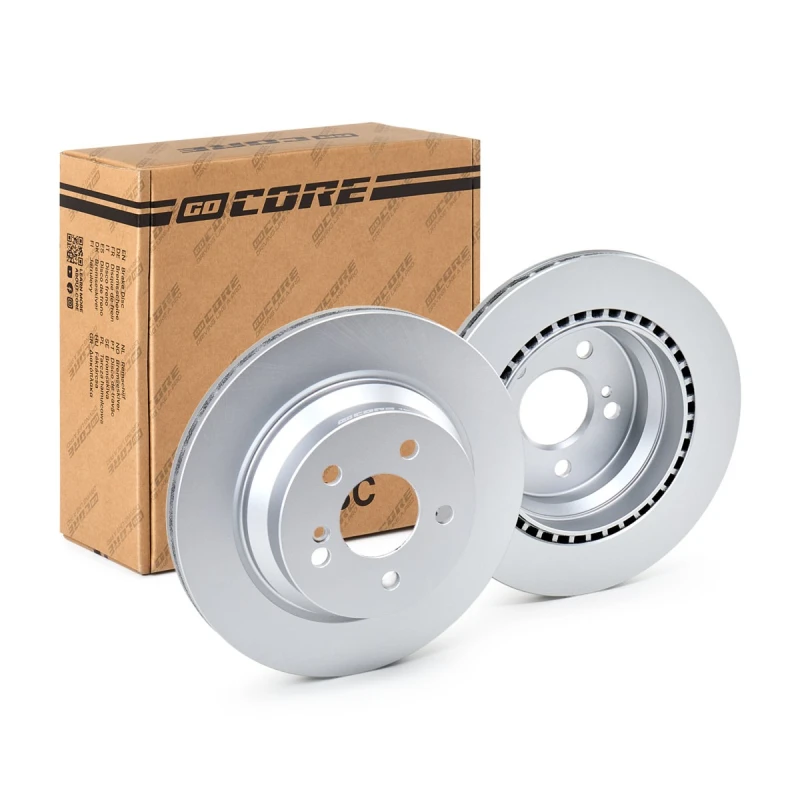 Image of goCORE GCH20523 Brake disc Rear Axle, Vented, Grey Cast Iron, Coated, High-carbon, with bolts/screws Grey Cast Iron Brake Disc (82)