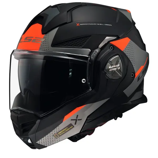 Image of LS2 FF901 Advant X Oblivion Matt Black Titanium Modular Helmet Size M