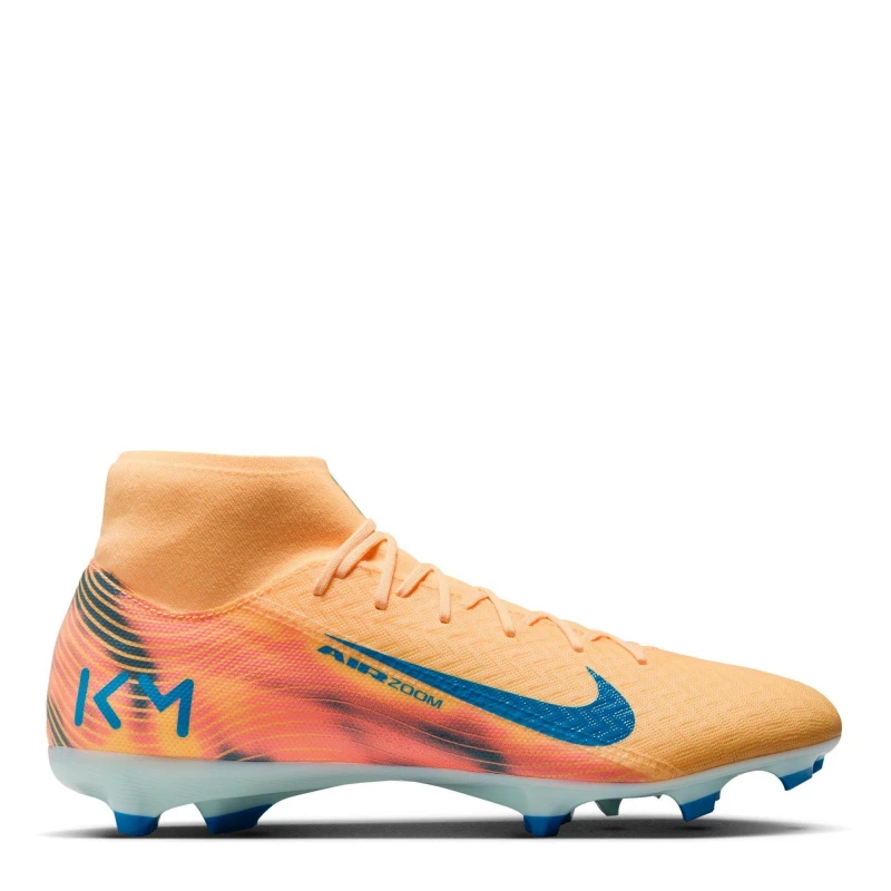 Image of Nike Zoom Mercurial Superfly 10 Academy Adults Firm Ground Football Boots Orange/Melon male 9 (44)