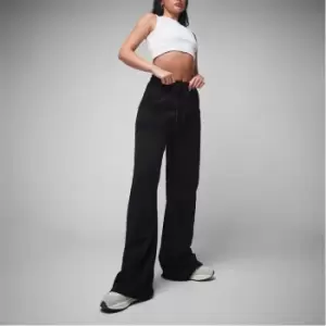Image of Missguided Loopback Wide Leg Joggers - Black