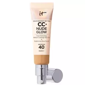 Image of IT Cosmetics CC+ and Nude Glow Lightweight Foundation and Glow Serum with SPF40 32ml (Various Shades) - Tan Warm