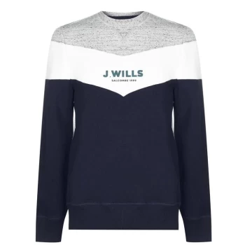 Image of Jack Wills Beaufort Cut And Sew Sweatshirt - Navy