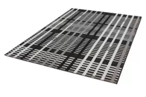 Image of Asiatic Patio Rug 120x170cm Black Grid