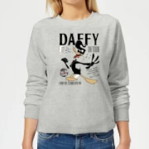 Image of Looney Tunes Daffy Concert Womens Sweatshirt - Grey - M