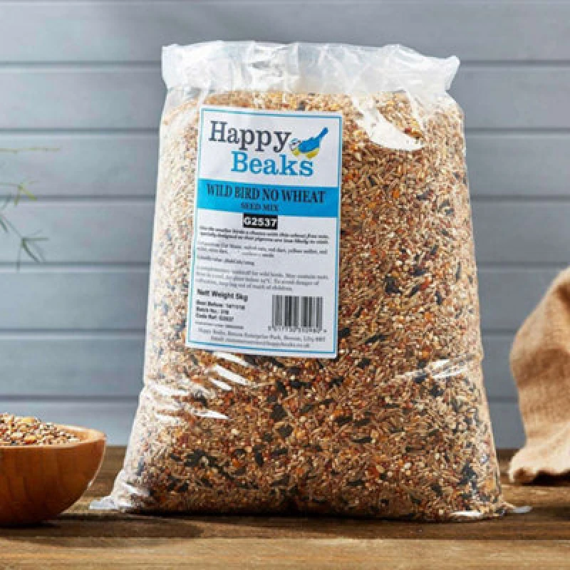 Image of Garden Gear No Wheat Small Wild Bird Seed Mix High Energy Garden Bird Grade Food By Happy Beaks (14Kg)