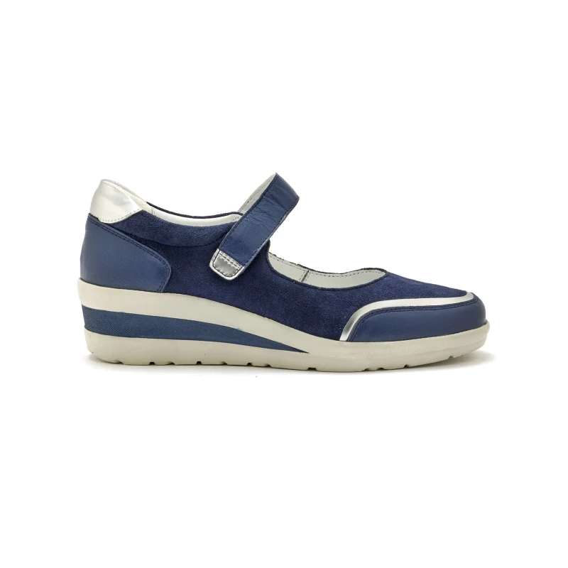 Image of Pediconfort Womens scratch leather Ballet flats Pediconfort Bleu Female 38
