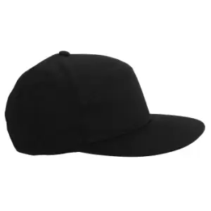 Image of Beechfield Adults Unisex Pitcher Snapback Cap (One Size) (Black)