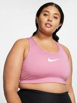 image of Nike Medium Support Swoosh Bra (Curve) - Flamingo