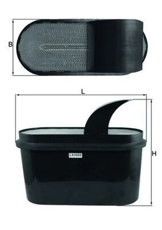 Image of Air filter MAHLE LX 3555