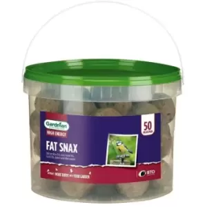 image of Peckish - Gardman Tub Of 50 x Fat Snax Balls Seed Suet Cereal Mix Food Wild Bird