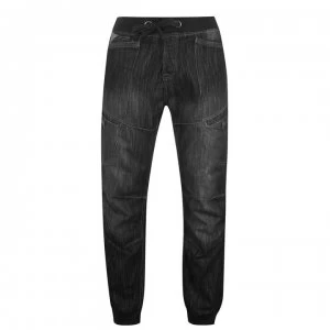Image of No Fear Cuffed Jeans Mens - Black