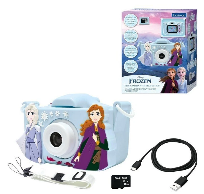 Image of LEXIBOOK Disney Frozen Compact Camera - Blue & Purple, Blue,Purple 3380743106472