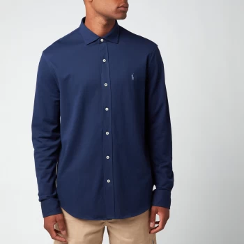 Image of Polo Ralph Lauren Mens Custom Fit Mesh Oxford Shirt - Newport Navy - L