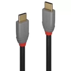 Image of Lindy 36901 USB cable 1m USB C Black Gray