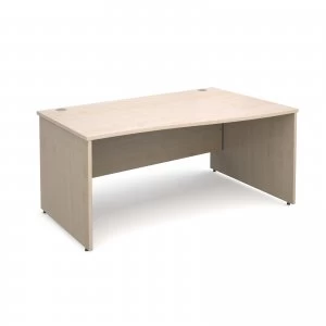 image of Maestro 25 PL Right Hand Wave Desk 1600mm - Maple Panel Leg Design