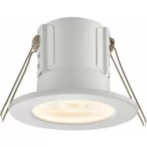 image of Loops - Tool-less Recessed Bathroom IP65 Downlight - 4W Warm White LED - Matt White