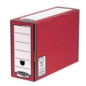 image of Bankers Box by Fellowes Premium A4Foolscap Transfer File with Flip Top