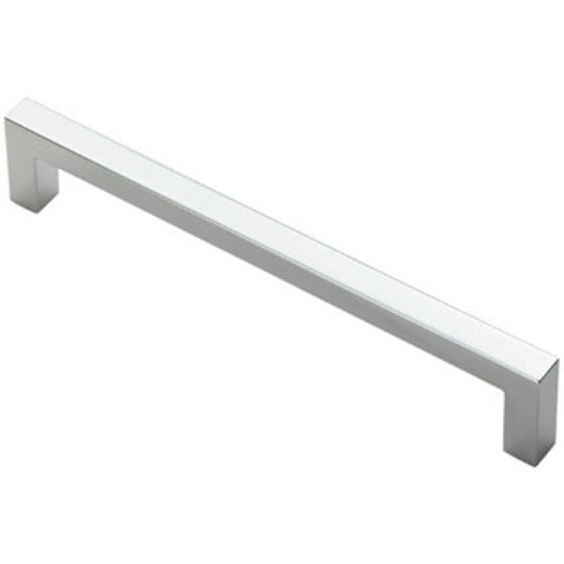 Image of Loops Square Block Pull Handle 170 x 10mm 160mm Fixing Centres Polished Chrome Multi unisex