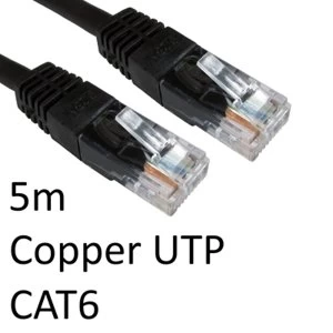 Image of RJ45 (M) to RJ45 (M) CAT6 5m Black OEM Moulded Boot Copper UTP Network Cable