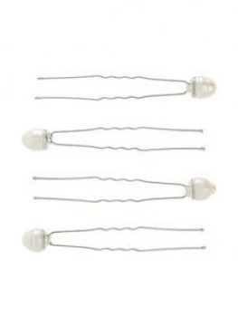 image of Accessorize 4-Pack Freshwater Pearl Pins - Pearl