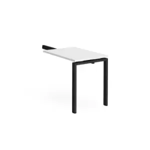 Image of Adapt add on unit single return desk 800mm x 600mm - Black frame and white top