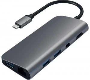 image of SATECHI Aluminum Multimedia 7-port USB Type-C Hub - Space Grey