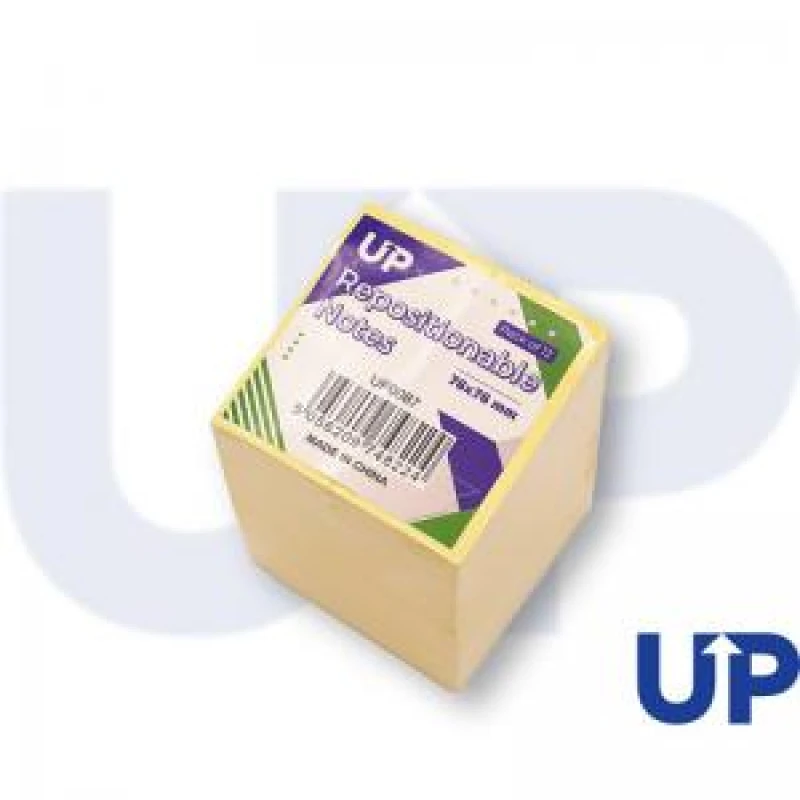 Image of UP Repositionable Notes 76x76mm Yellow (12)