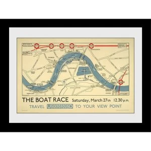 image of Transport For London The Boat Race 60 x 80 Framed Collector Print