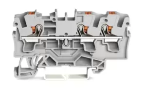 Image of Wago 2204-1301 Terminal Block, Dinrail, 3Ways, 10Awg