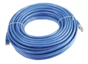 image of Roline Blue Cat6 Cable, S/FTP, Male RJ45/Male RJ45, Terminated, 20m