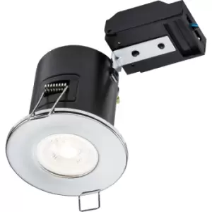 image of Knightsbridge - Fixed GU10 Fire-Rated Downlight - Chrome 230V IP20 35W