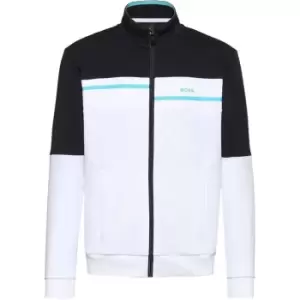 image of Boss Skaz Full Zip Sweater - White