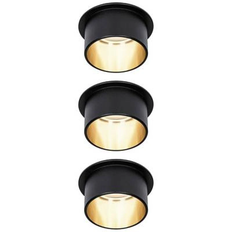 Image of Paulmann Paulmann 93379 Gil LED recessed light LED (monochrome) Built-in LED 18 W Black (matt), Gold 93379