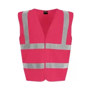 Image of PRO RTX High Visibility Childrens/Kids Waistcoat (L) (Pink)