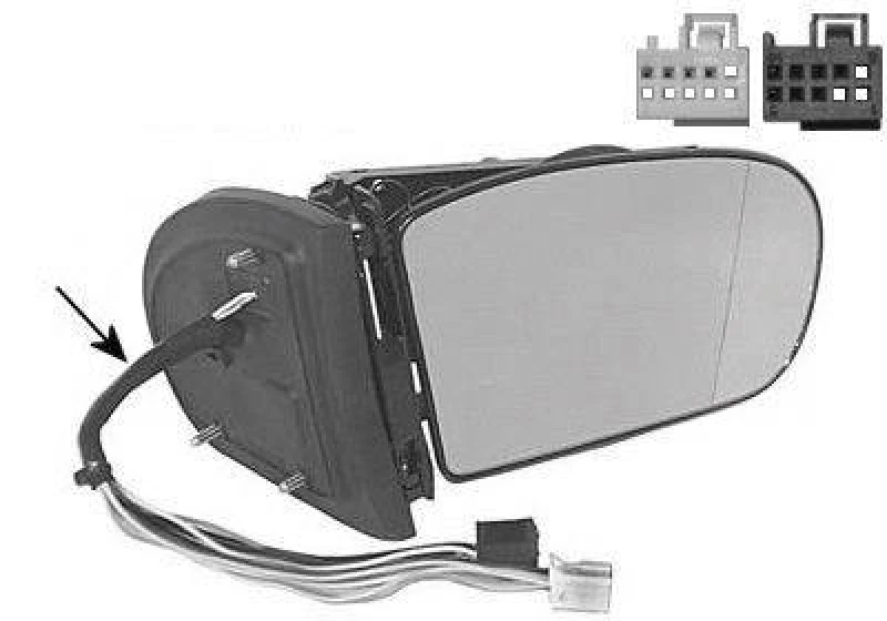 Image of VAN WEZEL 3032856 Wing mirror * HAGUS * Right, with mirror glass, without direction indicator Outside Mirror (50)