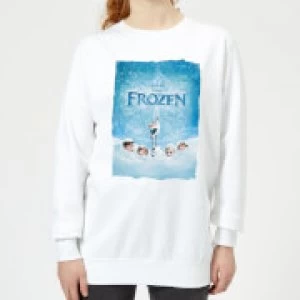 Disney Frozen Snow Poster Womens Sweatshirt - White