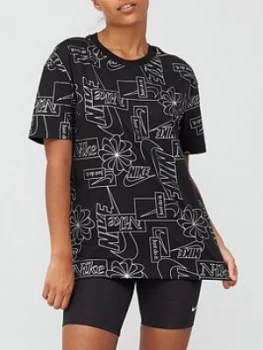 Image of Nike NSW Icon Clash T-Shirt - Black Size M Women