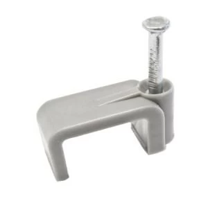 Image of BQ Grey 1.5mm Twin Earth Cable Clips Pack of 20
