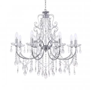 image of Litecraft Madonna 8 Lt Chrome Chandelier