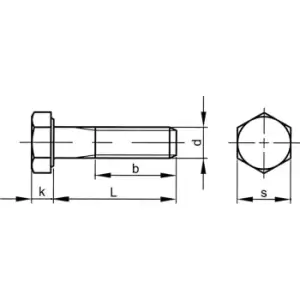 Image of Qualfast M16X75 Hex Head Bolt Z&Y (GR-8.8)- you get 25