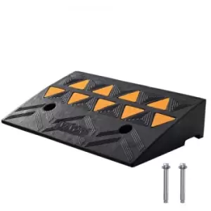 VEVOR Rubber Curb Ramp 4.25" Rise Height Sidewalk Curb Ramp, 11.8" Width 19.7" Length Driveway Ramp for Curb, 15T Heavy Duty Rubber Ramp for Forklifts