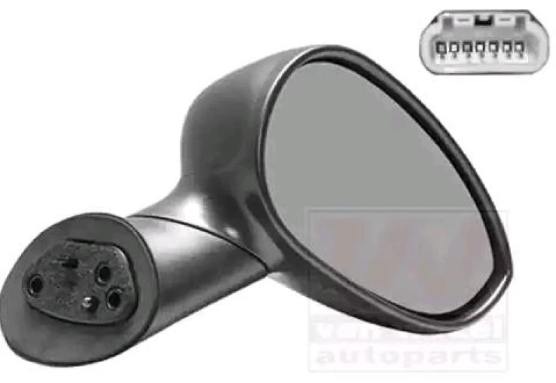 Image of VAN WEZEL 1604808 Wing mirror * HAGUS * Right, black, with temperature sensor Outside Mirror (50)