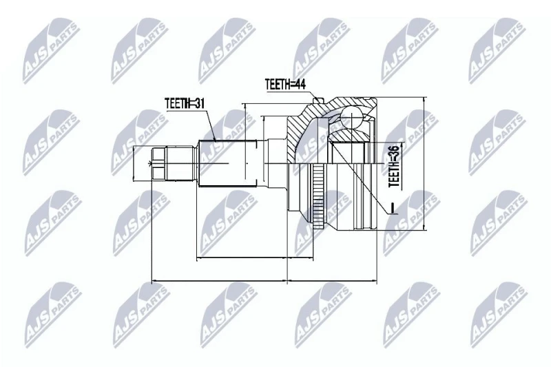 Image of NTY CV joint kit NTY NPZ-MZ-019