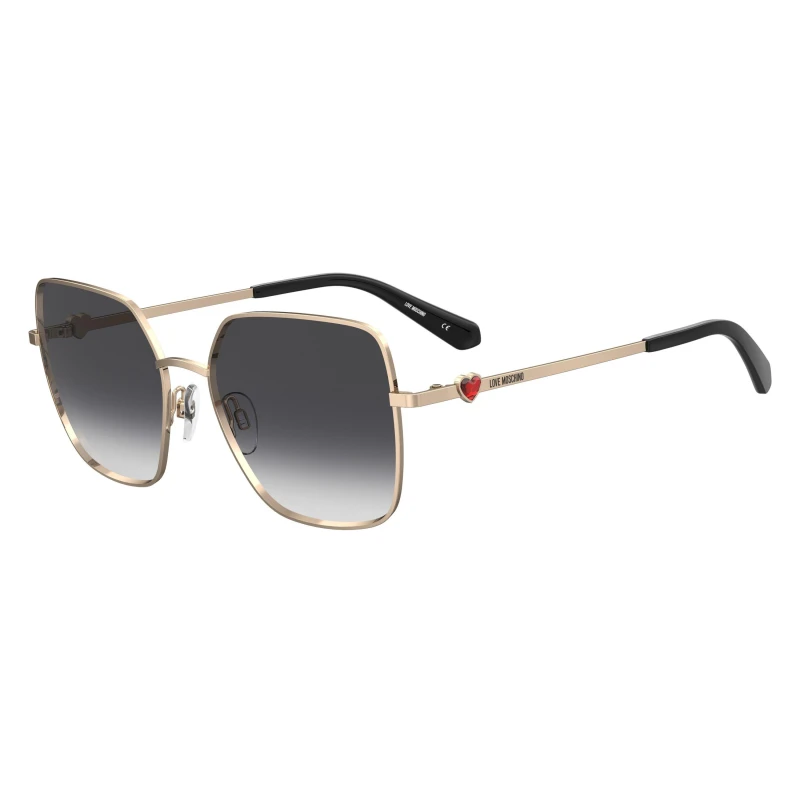 Image of Moschino MoscSun Rectangular Rose Gold female One Size