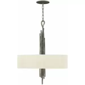 Image of 6 Bulb Ceiling Pendant Light Fitting Metallic Matte Bronze LED E14 60W Bulb