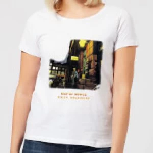 Image of David Bowie Ziggy Stardust Womens T-Shirt - White