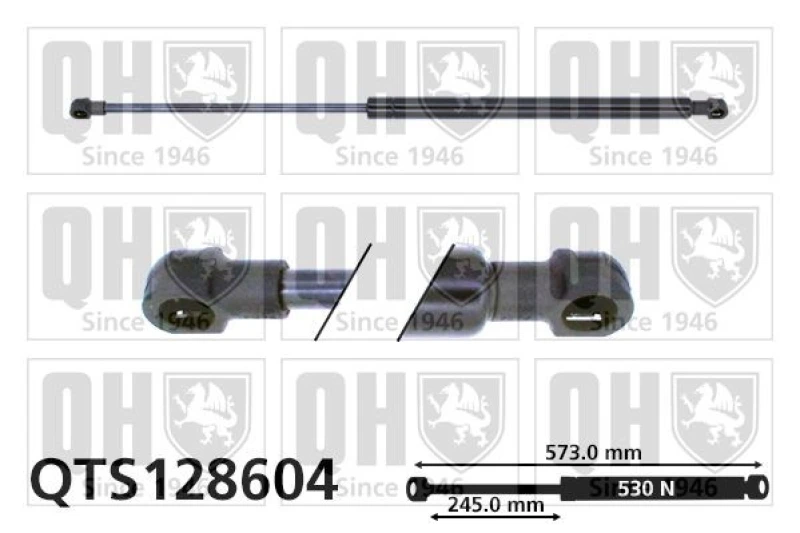 Image of QUINTON HAZELL Tailgate strut QUINTON HAZELL QTS128604