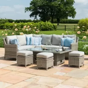 Image of Oxford Corner Dining Set with Rising Table and Ice Bucket